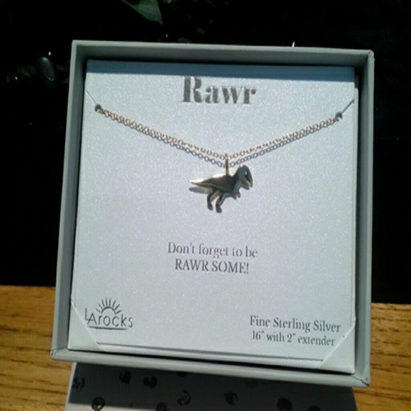 LA Rocks Jewelry - Sterling Gold Dinosaur Necklace